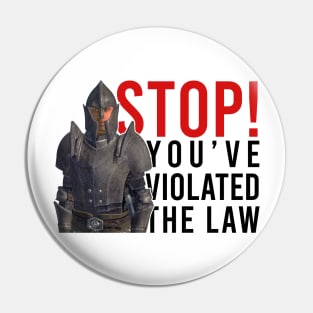 Stop! You've Violated The Law Pin