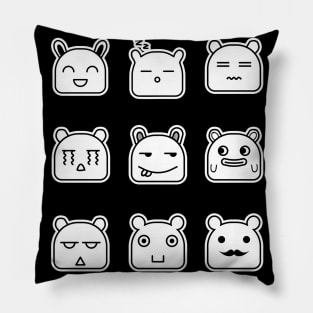 Doodle Cute Face Pillow