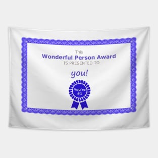 Wonderful Person Award Tapestry