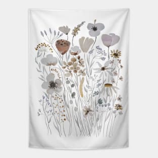 abstract flowers watercolor Tapestry