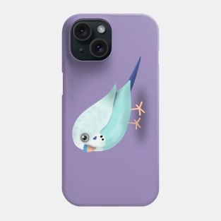 Cute illustration af a budgie Phone Case