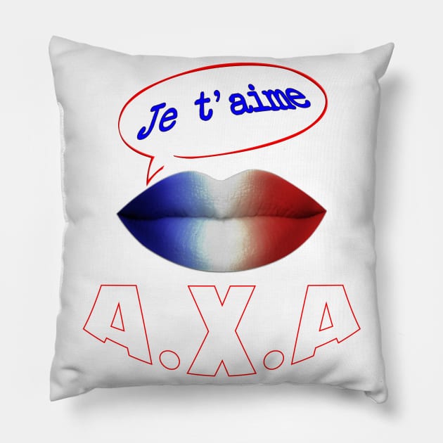 FRENCH KISS JE TAIME AXA Pillow by ShamSahid