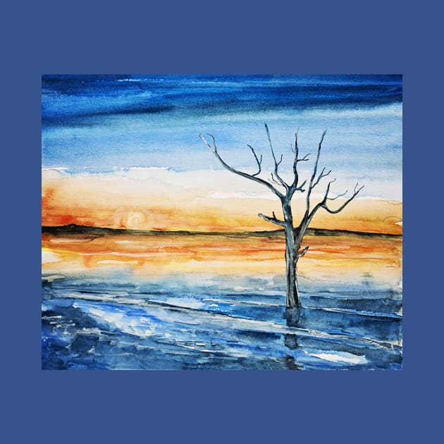 Lonely tree on the shore by KissArt