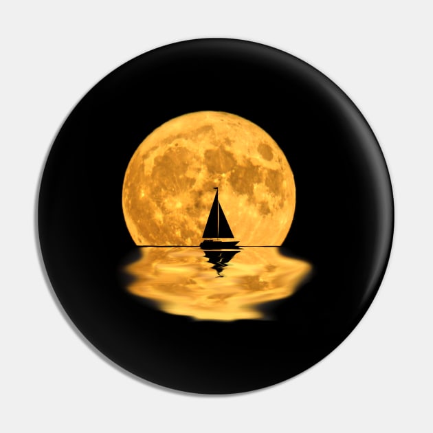 Sailboat night cruise boating sailing full moon Pin by BurunduXX-Factory