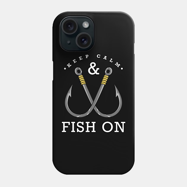 Keep calm and fish on Phone Case by Markus Schnabel