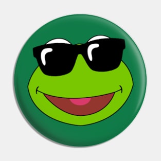 Cool Baby Kermit Face Pin