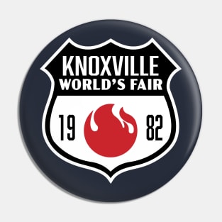 1982 Knoxville World's Fair Retro Shield (Black/Red) Pin