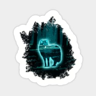 Wolf spirit in the forest Magnet