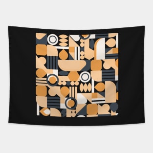 Orange geometric pattern abstract Tapestry