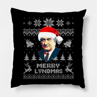 Lyndon B Johnson Funny Christmas Pillow