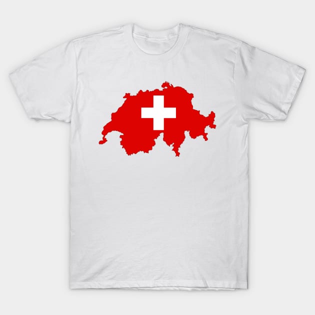 Swiss - Flag Switzerland Map Switzerland - T-Shirt TeePublic