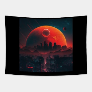 red moon Tapestry