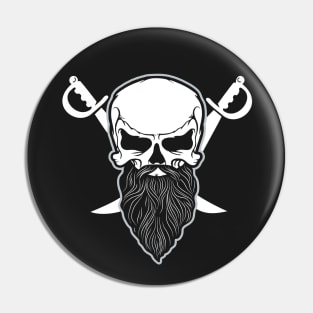 Bearded SKULL Pin