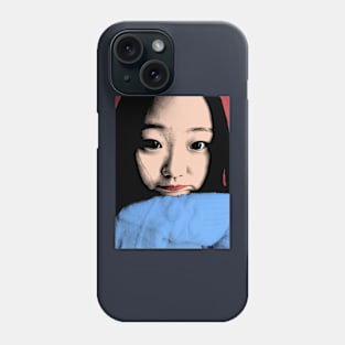 FUNNY TENDER SWEET BEAUTIFUL ASIAN GIRL BLUE RED Phone Case