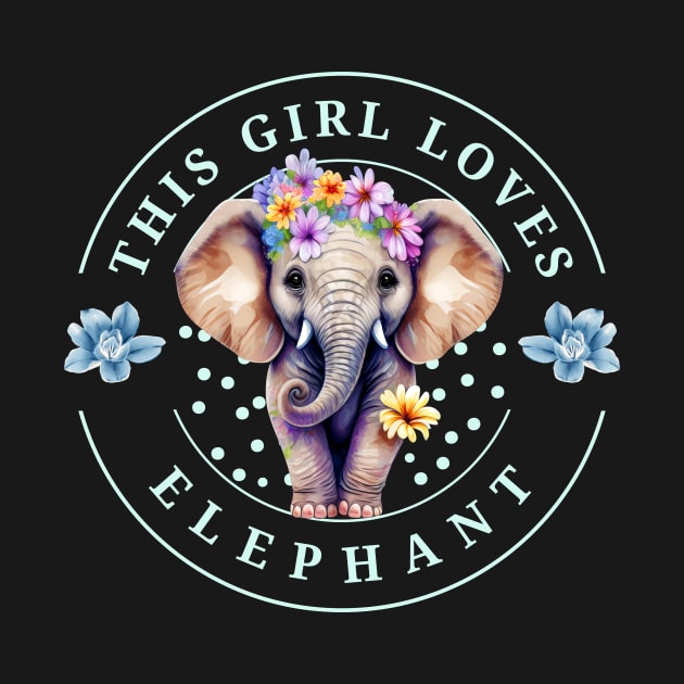 this girl loves elephant cute baby colorful elephant by Ballari