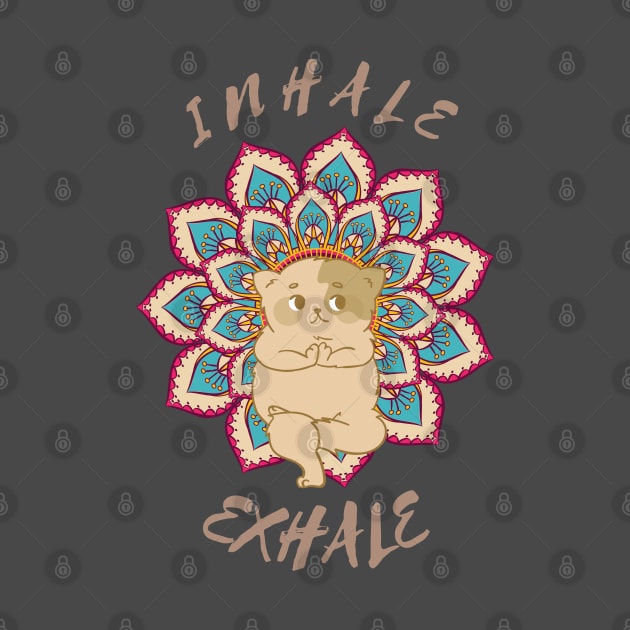 Yoga kitty - inhale exhale by LittleAna