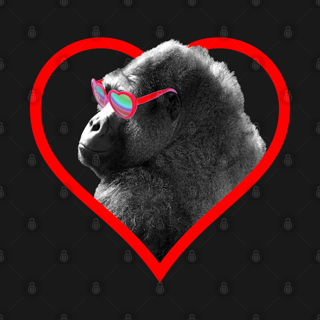 Discover Gorilla Heart - Valentines Day - T-Shirt