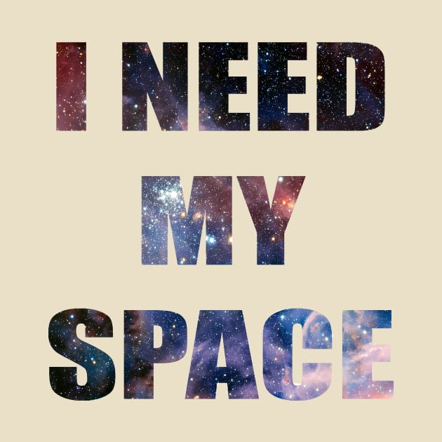 I Need My Space Galaxy Letters Graphic by CatsandBats