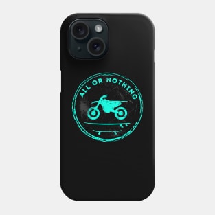 Motorcycle Surf Skate All Or Nothing (Blue) Phone Case