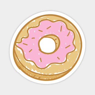 Cute Pink Donut Drawing Kids Magnet