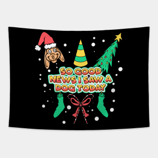 Good News Elf Quote Knit Tapestry