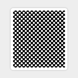 black and white polka dots Magnet