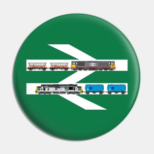 Class 58 and Class 37 freight trains print Pin