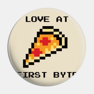 Love At First Byte Pizza Pin