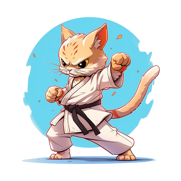 karate cat by piratesnow