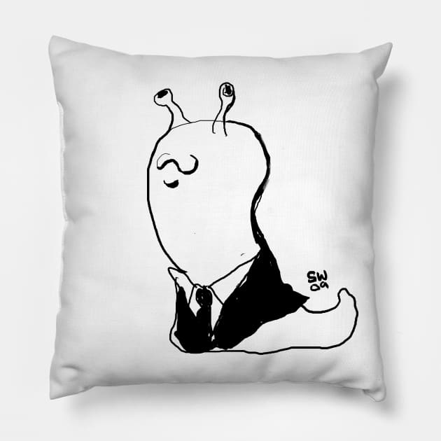 Slug Business Man Pillow by CoolCharacters