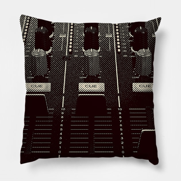 DJ Mixer, Fader and Knobs - Photo Pillow by ArtOfDJShop