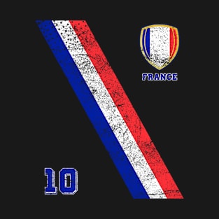 France Soccer Fans Jersey French Flag Football Lovers T-Shirt