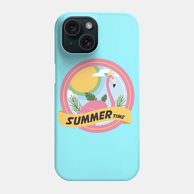 summer flamingo Phone Case by Gunszz