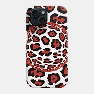 Red Retro Animal Print Leopard Phone Case