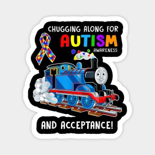 Autism Awareness Train Puzzle Piece Kids Family Love Accept Magnet