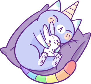 Sleepy Caticorn Magnet