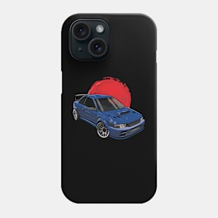 Japanese Classic Gc8 Blue Rising Sun Car Phone Case