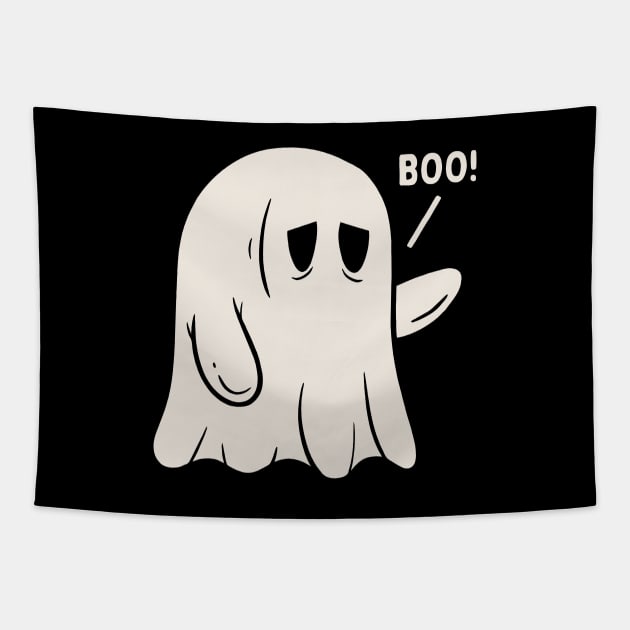 Tired Ghost Boo Tapestry by Bruno Pires