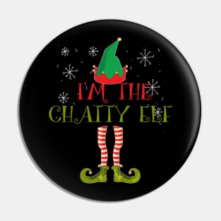 funny I'm the chatty elf Christmas shirt Pin