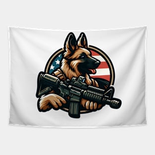 Tactical German Shepard Puppy Tapestry