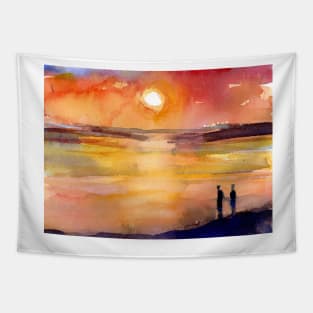 Sunset - Sunrise - Reflection - People Tapestry