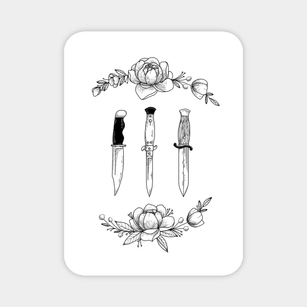 Knife Flash Sheet Magnet by Fieldm0use