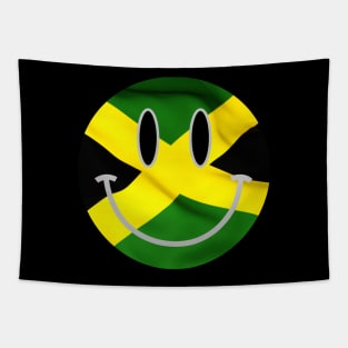 Jamaican Flag Smiley Face Tapestry