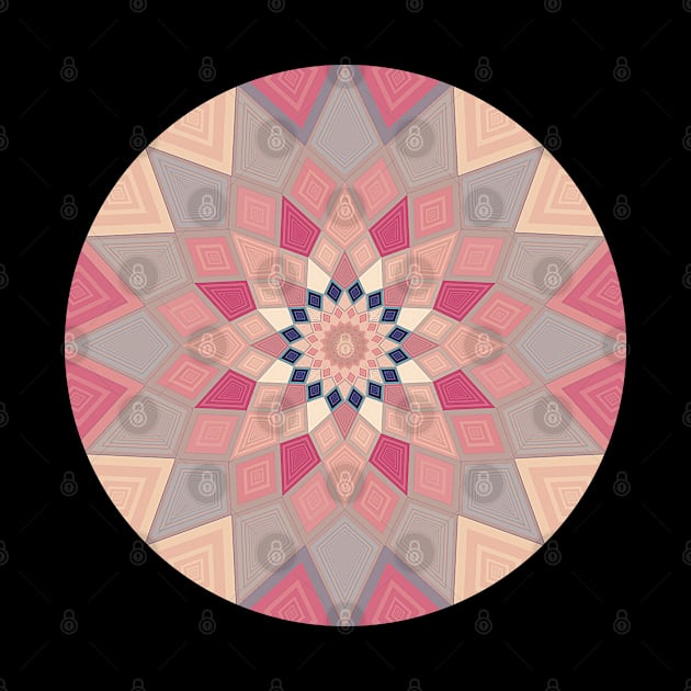 Pastel pink mandala circle by Bailamor