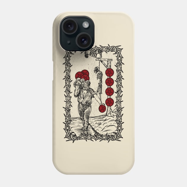 Eight of Pentacles Phone Case by FDbones