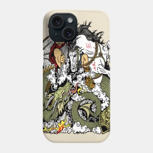 Knight fighting a dragon Phone Case