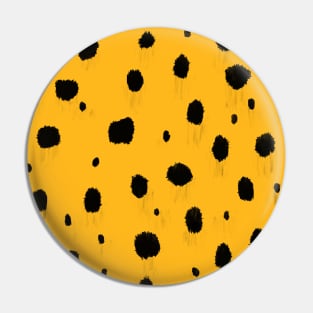 Black and Yellow Cheetah Print Pin