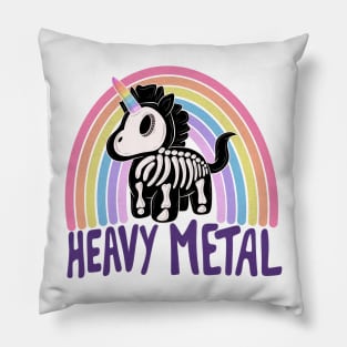 Heavy metal unicorn Pillow