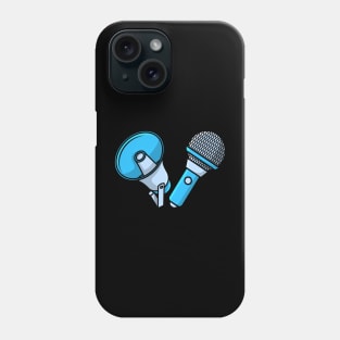 Blue Color Mic with Announcement or loud speaker Phone Case