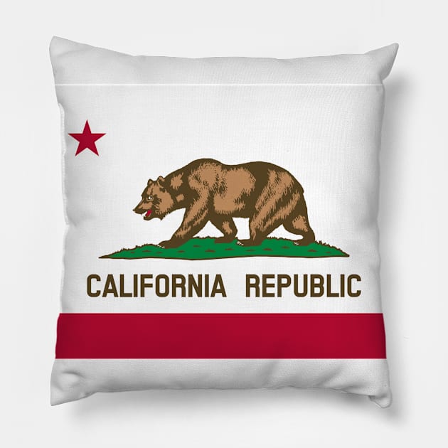 Flag of California Pillow by brigadeiro